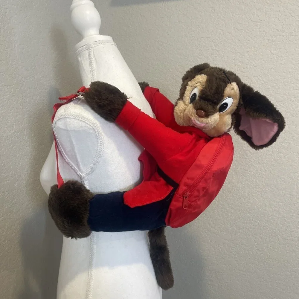 Fievel Mousekewitz An American Tail Backpack Plush 1986 Universal Studios